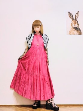 「アイテム（ピアス（片耳用））」を使った、あいさん（レディース・153cm）の夏コーディネート