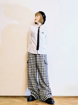 「Handmade（ハンドメイド）のアイテム」を使った、あいさん（レディース・153cm）の秋コーディネート