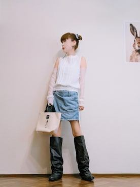 「アイテム（ピアス（両耳用））」を使った、あいさん（レディース・153cm）の夏コーディネート