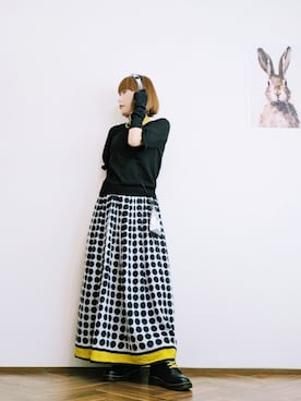「アイテム（アームカバー）」を使った、あいさん（レディース・153cm）の秋コーディネート