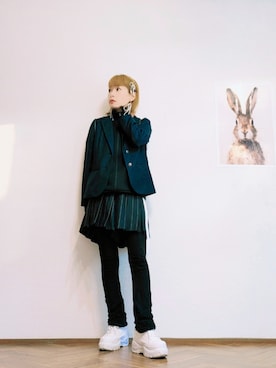 「アイテム（バレッタ/ヘアクリップ）」を使った、あいさん（レディース・153cm）の秋コーディネート