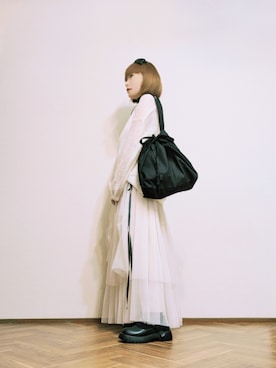「アイテム（カチューシャ）」を使った、あいさん（レディース・153cm）の秋コーディネート