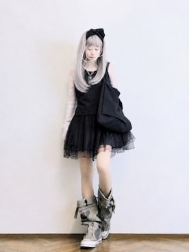 「YACA（ヤーカ）のアイテム」を使った、あいさん（レディース・153cm）の秋コーディネート