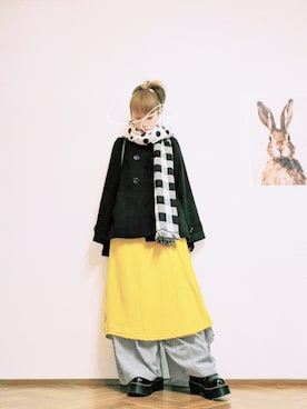 「アイテム（アームカバー）」を使った、あいさん（レディース・153cm）の冬コーディネート