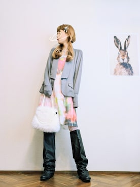 「SHEINのアイテム（ウィッグ、ブラウン系）」を使った、あいさん（レディース・153cm）の春コーディネート