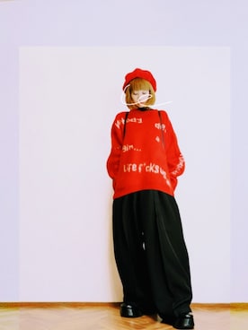 「アイテム（音楽/本・雑誌）」を使った、あいさん（レディース・153cm）の冬コーディネート