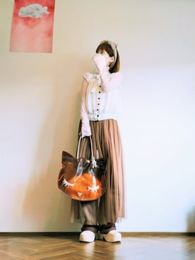 「アイテム（ヘアバンド）」を使った、あいさん（レディース・153cm）の秋コーディネート