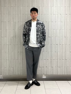 「柄シャツコーデ」｜mouriさん（メンズ・177cm）の春コーディネート
