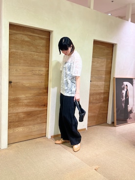 「総柄トップス」｜nakao remiさん（レディース・175cm）の夏コーディネート