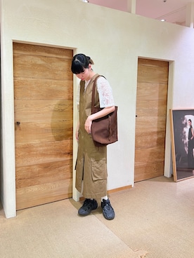 「総柄トップス」｜nakao remiさん（レディース・175cm）の夏コーディネート