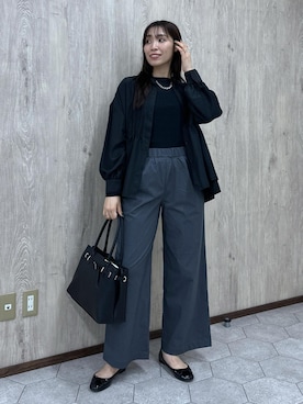 「運動会コーデ」｜「アイテム（バレエシューズ）」を使った、RYO.さん（レディース・165cm）の秋コーディネート
