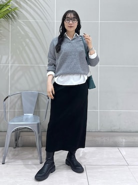 「ROPE' PICNIC（ロペピクニック）のアイテム（スカート）」を使った、RYO.さん（レディース・165cm）の秋コーディネート