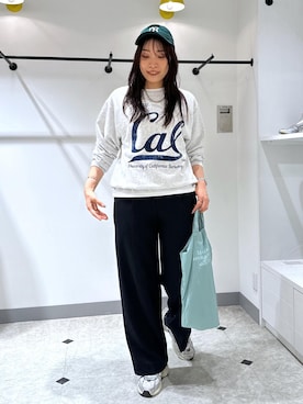 「アイテム（スウェット）」を使った、RYO.さん（レディース・165cm・20代）の夏コーディネート