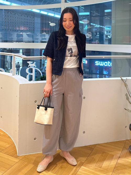 セール】【サマー・ツイード】ハーフスリーブジャケット（カーディガン