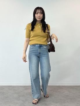 「アイテム（バッグ、レッド系）」を使った、RYO.さん（レディース・165cm）の夏コーディネート