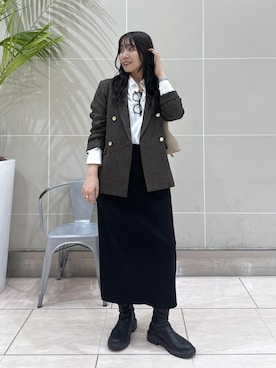 ROPE' PICNICのテーラードジャケット（ブラウン系）を使った人気