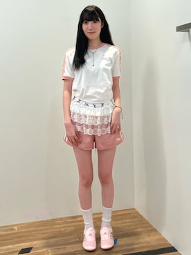 「アディダス」｜KAさん（レディース・164cm）の夏コーディネート