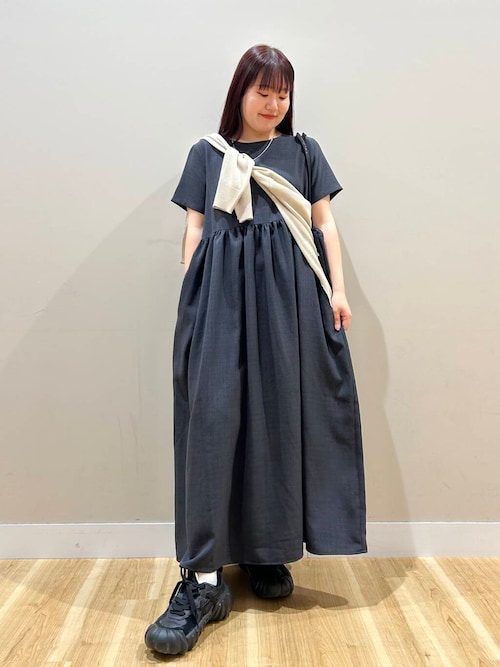 セール】リネンライク半袖ワンピース（ワンピース）｜ITEMS