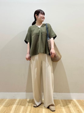 「初夏のお出掛けコーデ」｜「アイテム（その他シューズ）」を使った、みよしさん（レディース・159cm）の夏コーディネート