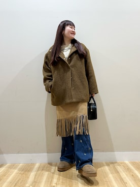 みよしさん（レディース・159cm）の冬コーディネート