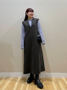 みよしさん（レディース・159cm）の冬コーディネート