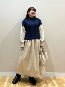 みよしさん（レディース・159cm）の冬コーディネート