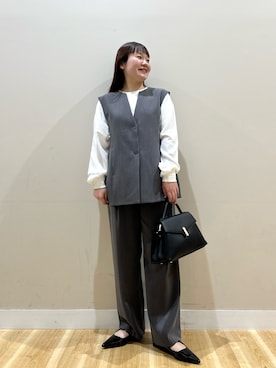 みよしさん（レディース・159cm）の冬コーディネート