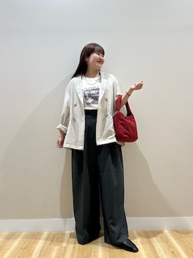 「アイテム（その他アウター）」を使った、みよしさん（レディース・159cm）の秋コーディネート