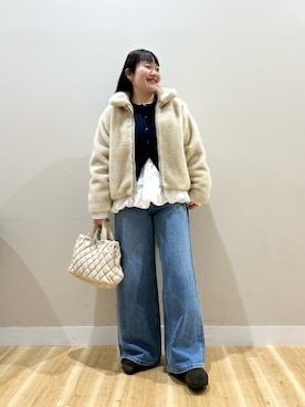 みよしさん（レディース・159cm）の冬コーディネート