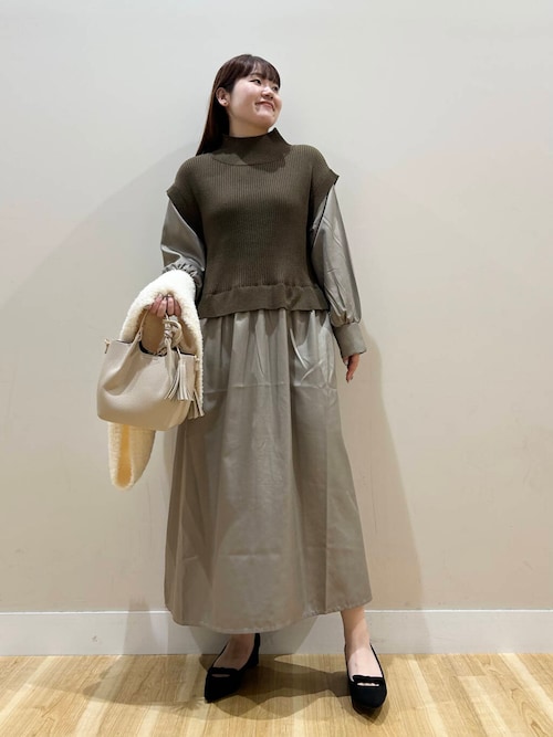 セール】ニットベストドッキングワンピース（ワンピース）｜ITEMS