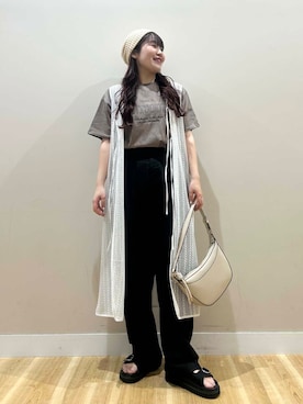 「初夏のお出掛けコーデ」｜「アイテム（ワンピース/ドレス）」を使った、みよしさん（レディース・159cm）の夏コーディネート