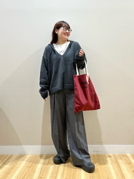 「アイテム（その他シューズ）」を使った、みよしさん（レディース・159cm）の秋コーディネート