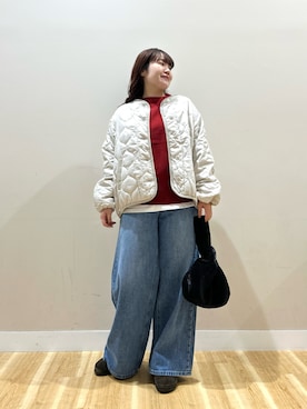 「RODE SKO（ロデスコ）のアイテム」を使った、みよしさん（レディース・159cm）の秋コーディネート