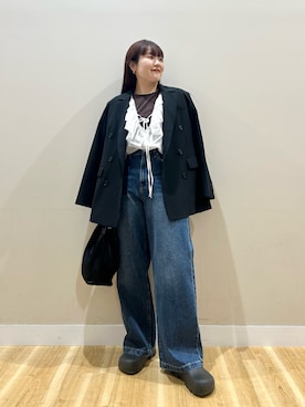 「アイテム（その他シューズ）」を使った、みよしさん（レディース・159cm）の秋コーディネート