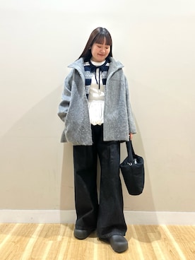 「アイテム（テーラードジャケット）」を使った、みよしさん（レディース・159cm）の秋コーディネート