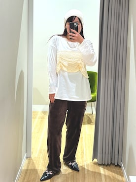 「アイテム（ニットキャップ/ビーニー）」を使った、みよしさん（レディース・159cm）の秋コーディネート