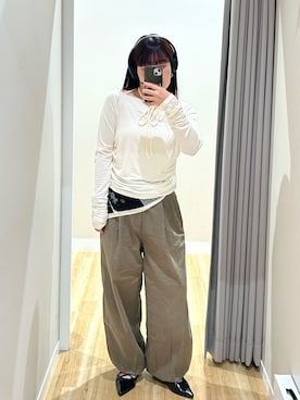 「アイテム（バンダナ/スカーフ）」を使った、みよしさん（レディース・159cm）の秋コーディネート