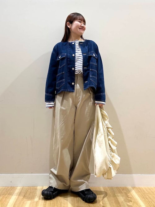 デニムノーカラージャケット（デニムジャケット）｜ITEMS