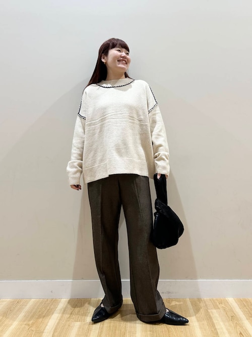 セール】ステッチクルーネックニット（ニット/セーター）｜ITEMS