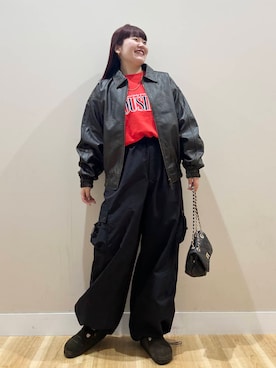「アイテム（その他アウター、ブラウン系）」を使った、みよしさん（レディース・159cm）の秋コーディネート