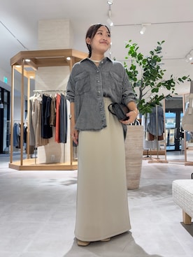 「Jena espace merveilleux(ジェナ エスパスメルヴェイユ)のレースレイヤードセットアップ(ワンピース、ベージュ系)」を使った、おみつさん(レディース・147cm)の秋コーディネート