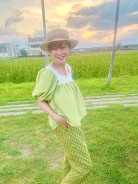 「NICE CLAUP（ナイスクラップ）のアイテム（パンツ）」を使った、peiさんさん（レディース・164cm）の秋コーディネート