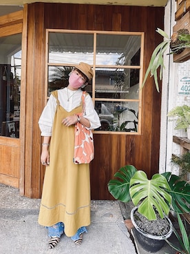 「oversize」｜「アイテム（ワンピース/ドレス）」を使った、peiさんさん（レディース・164cm）の夏コーディネート