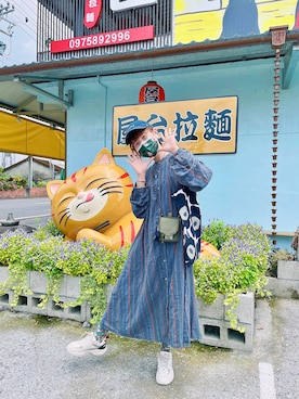 「grn（ジーアールエヌ）のアイテム（バッグ）」を使った、peiさんさん（レディース・164cm）の夏コーディネート