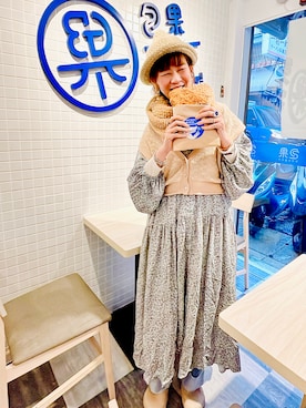 「oversize」｜「アイテム（ワンピース/ドレス）」を使った、peiさんさん（レディース・164cm）の春コーディネート