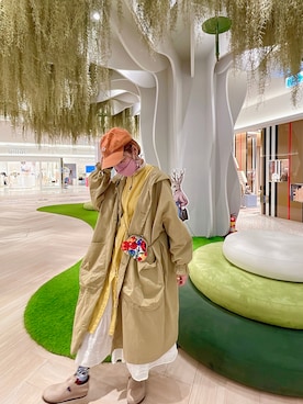 「oversize」｜「アイテム（ワンピース/ドレス）」を使った、peiさんさん（レディース・164cm）の冬コーディネート