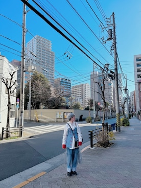 「アイテム（ハンチング/ベレー帽、シルバー系）」を使った、peiさんさん（レディース・164cm）の冬コーディネート