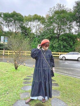 「oversize」｜「アイテム（ワンピース/ドレス）」を使った、peiさんさん（レディース・164cm）の冬コーディネート