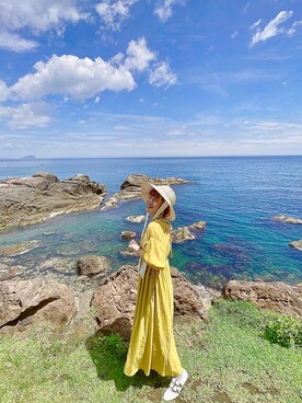 「oversize」｜「アイテム（ワンピース/ドレス）」を使った、peiさんさん（レディース・164cm）の夏コーディネート