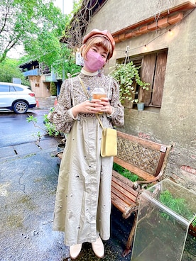 「POU DOU DOU（プードゥドゥ）のアイテム（ワンピース/ドレス）」を使った、peiさんさん（レディース・164cm）の春コーディネート